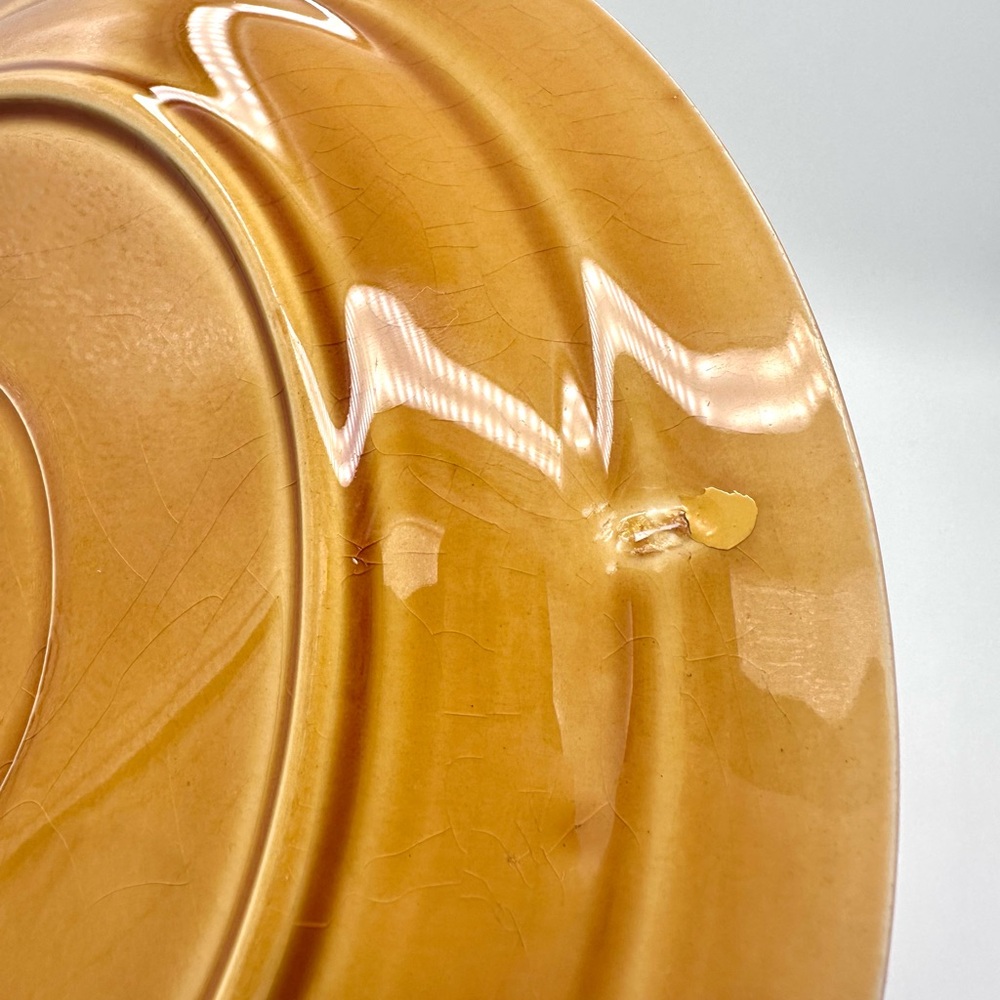 Set of 2 Sarreguemines of France Mustard Yellow 4 Section Grill Plates - Picture 7 of 7